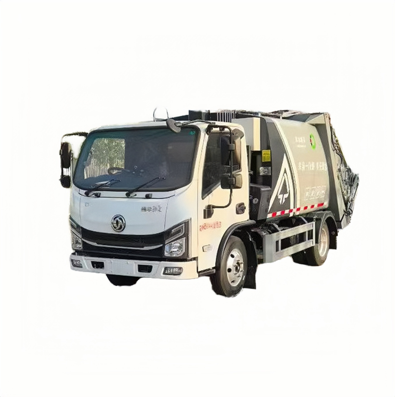 Dongfeng 5m&sup3; شاحنة القمامة المضغوطة المدمجة. قدرة وقوف السيارات تحت الأرض ومعيار يورو D