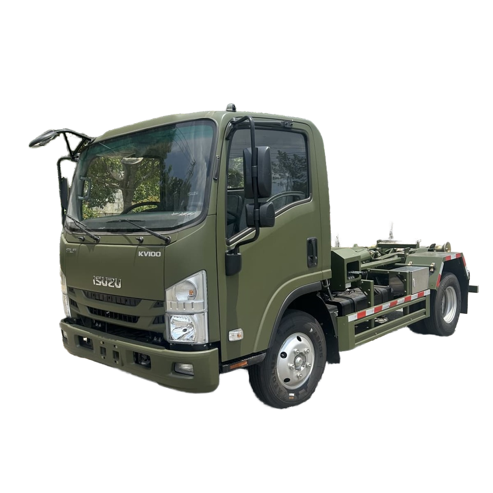 Isuzu Skip Loader Truck 4-6m&sup3; ، نظام رفع الخطاف للنفايات / البناء ، محرك الديزل اليورو 5