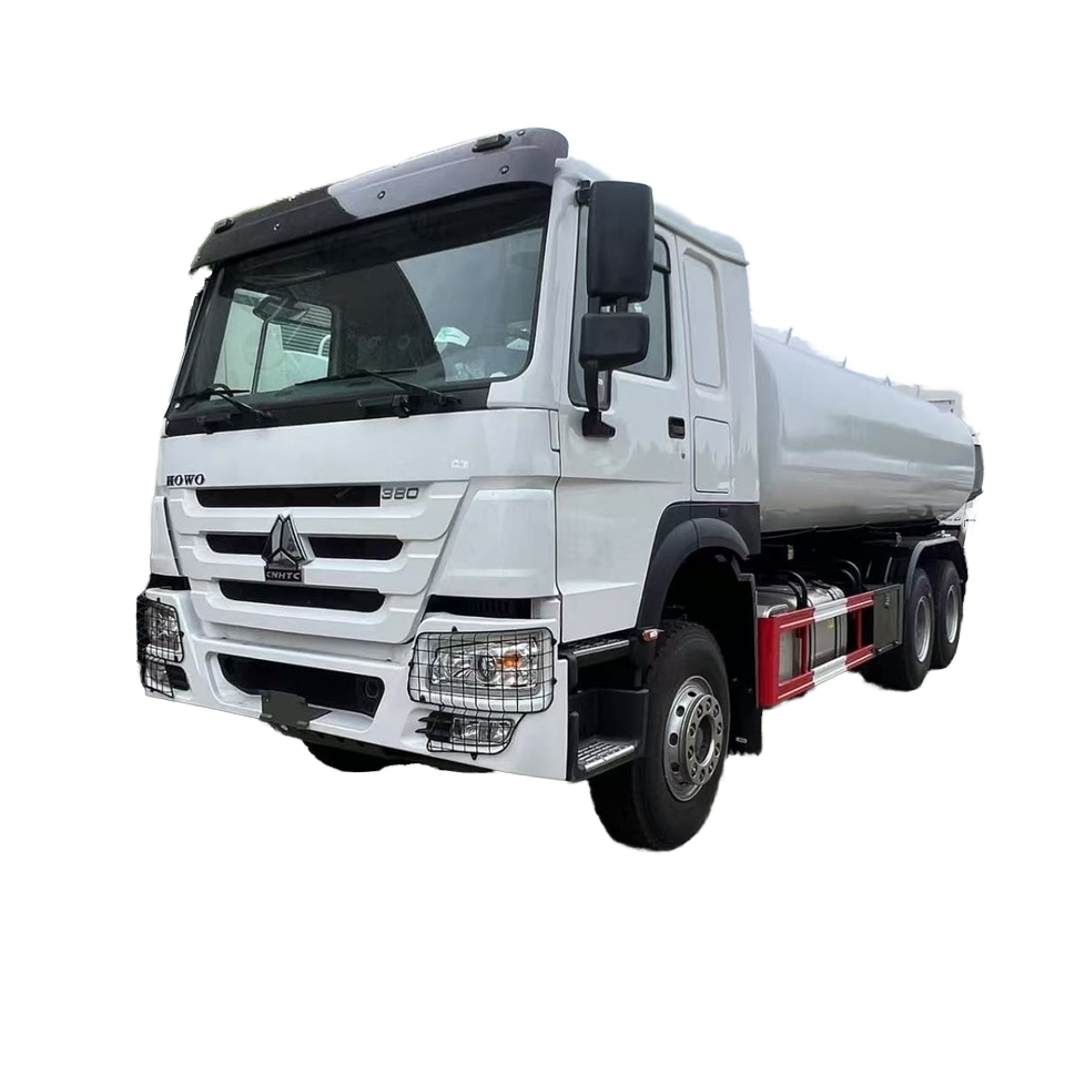 HOWO 6x4 شاحنة خزان المياه 12,000-20,000L الفولاذ المقاوم للصدأ شاحنة رش المياه للبناء / الطرق