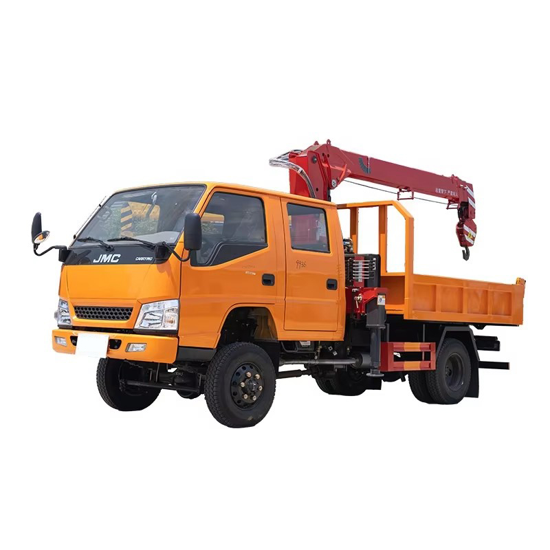 JMC مزدوجة الصف كابينة شاحنة ركبت رافعة 4x4 صغيرة 3Ton بوم رافعة شاحنة للبيع