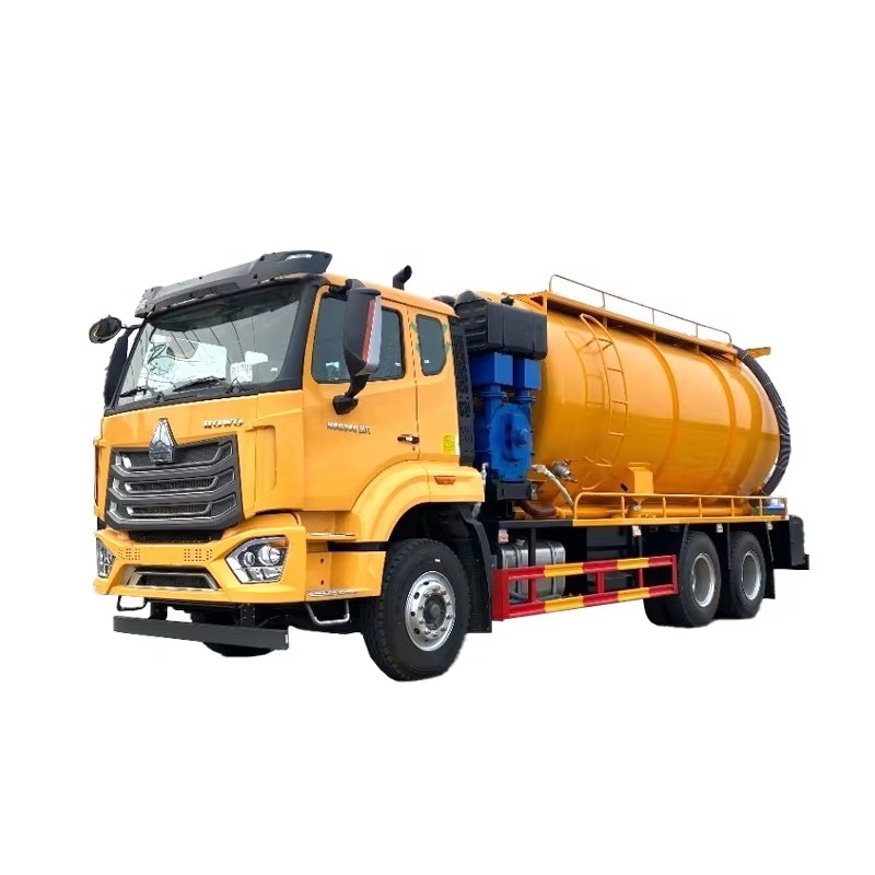 Howo 20000L شاحنة تنظيف شفط مياه الصرف الصحي 6x4 شاحنة شفط مياه الصرف الصحي البرازية مع الضغط العالي