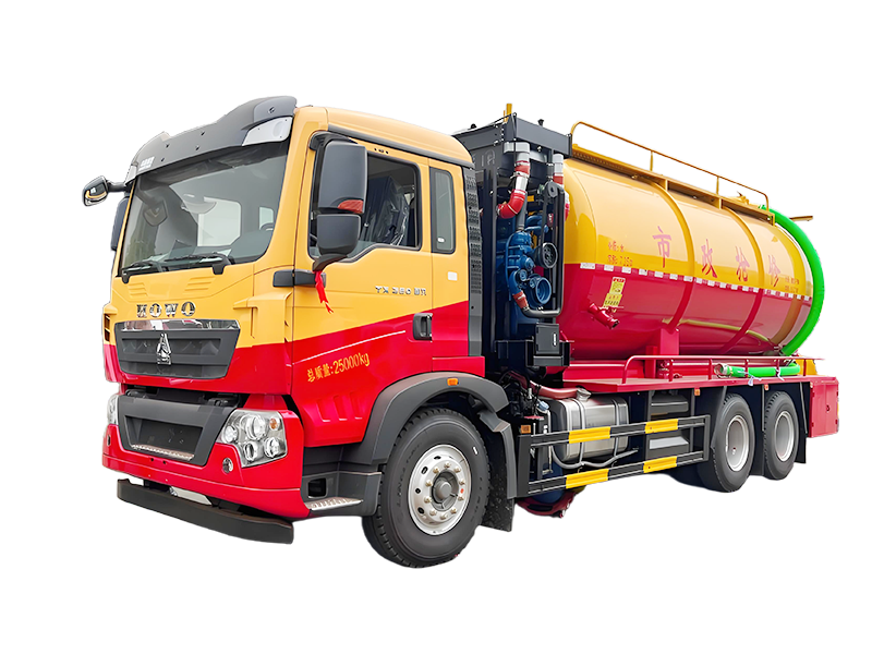 Howo 22000L شاحنة تنظيف شفط مياه الصرف الصحي 6x4 شاحنة شفط مياه الصرف الصحي البرازية مع الضغط العالي