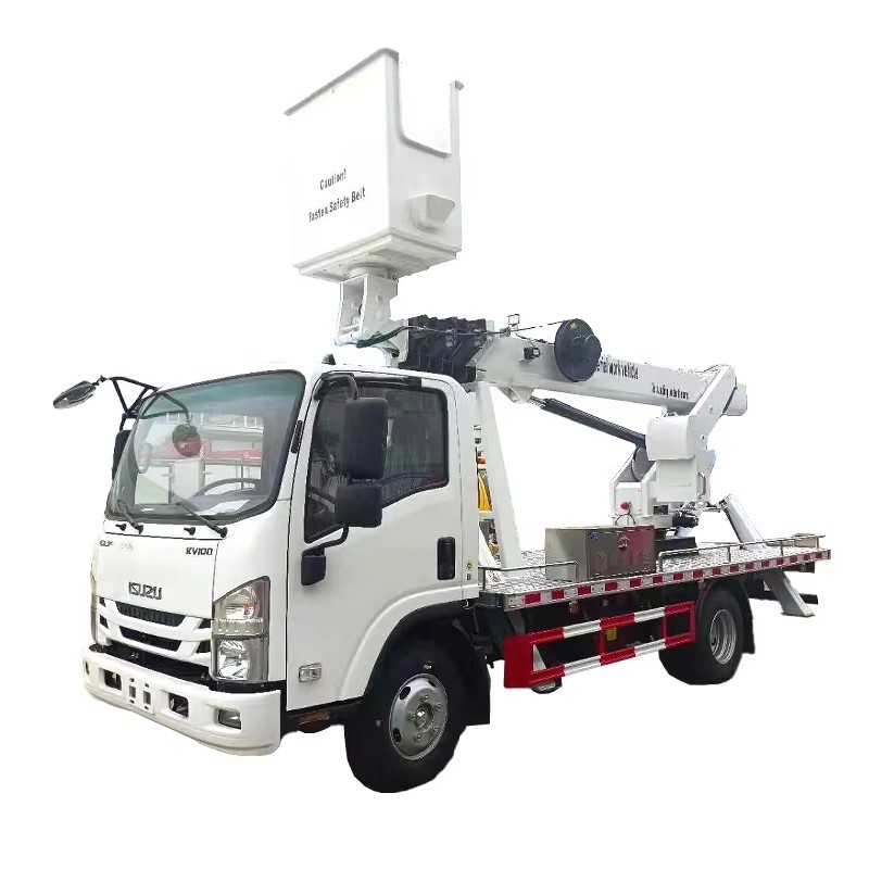 1SUZU ELF KV100 شاحنة منصة العمل الجوية 13m شاحنة دلو لرفع