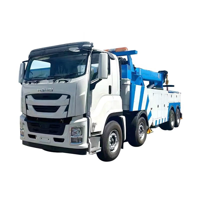 1SUZU GIGA 8x4 شاحنة سحب محطم الدوار 40Ton شاحنة الاسترداد للإنقاذ في حالات الطوارئ