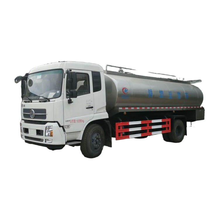 دونغفنغ الفولاذ المقاوم للصدأ 170HP / 180HP / 190HP / 210HP خزان الحليب شاحنة الغذاء السائل 8cbm / 1