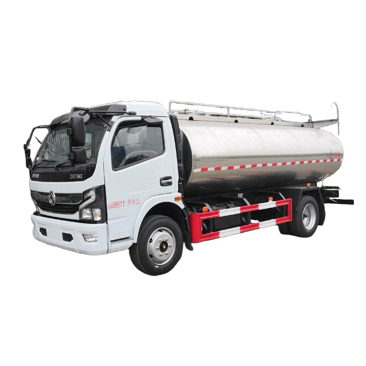 شاحنة ناقلة الحليب الجديدة 8.3cbm Dongfeng الفولاذ المقاوم للصدأ 120HP شاحنة خزان الحليب مع الأغذية 
