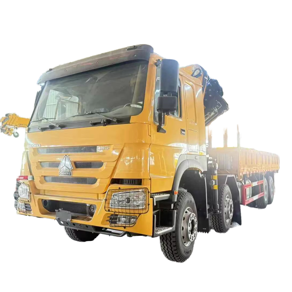 Sinotruk Howo الثالوث 16 طن رافعة 8 * 4 رافعة شاحنة