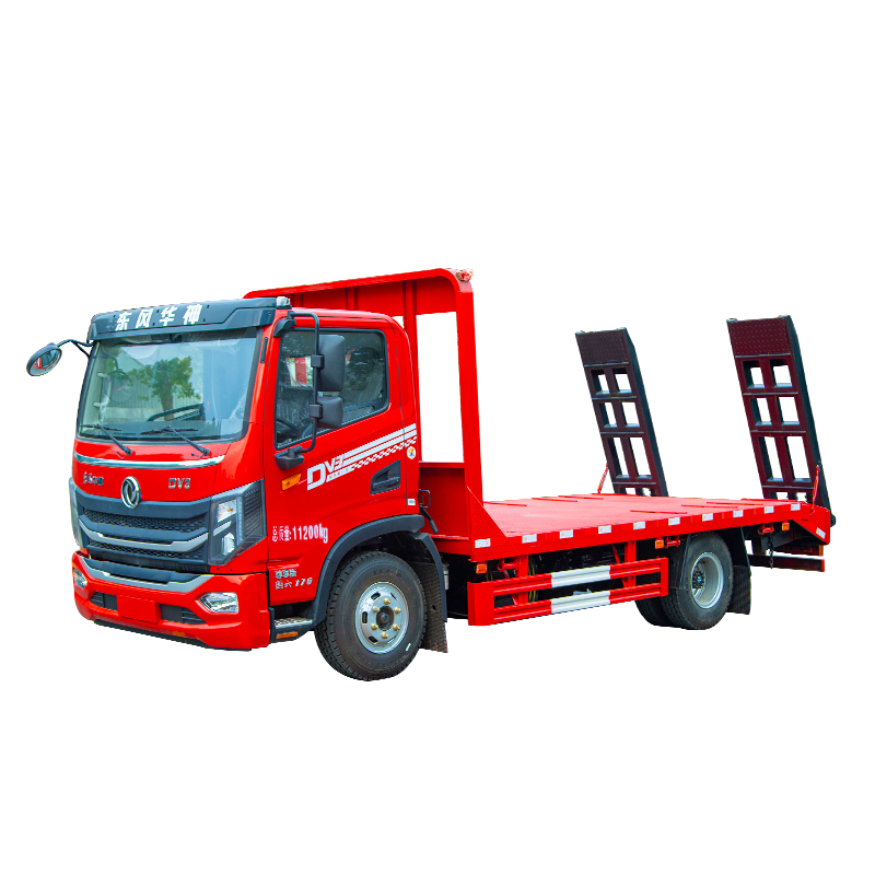 إزالة Dongfeng 4x2 ديزل 6 طن شاحنة منصة صغيرة مع السلم - لنقل ترا