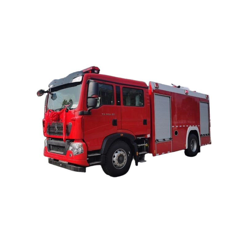 Sinotruk HOWO شاحنة إطفاء خزان المياه 8000L / 8 متر مكعب شاحنة إطفاء