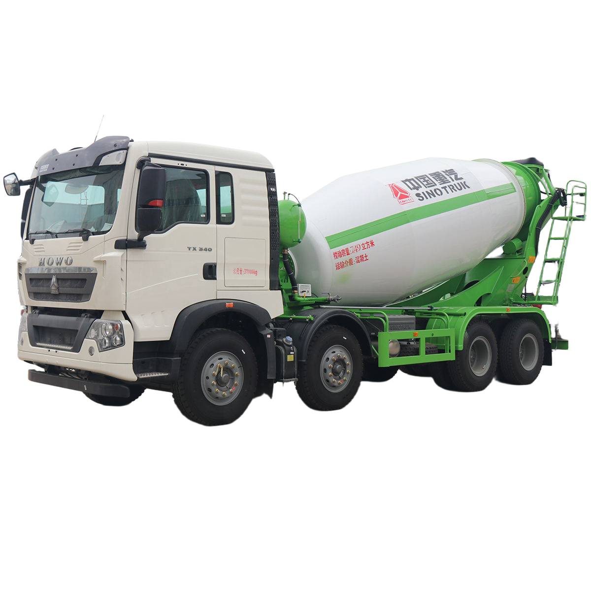 HOWO TX 8x4 12m&sup3; شاحنة خلاط الخرسانة خلاط البناء شاحنة خلاط الخرسانة للبيع الخرسانة Mixi