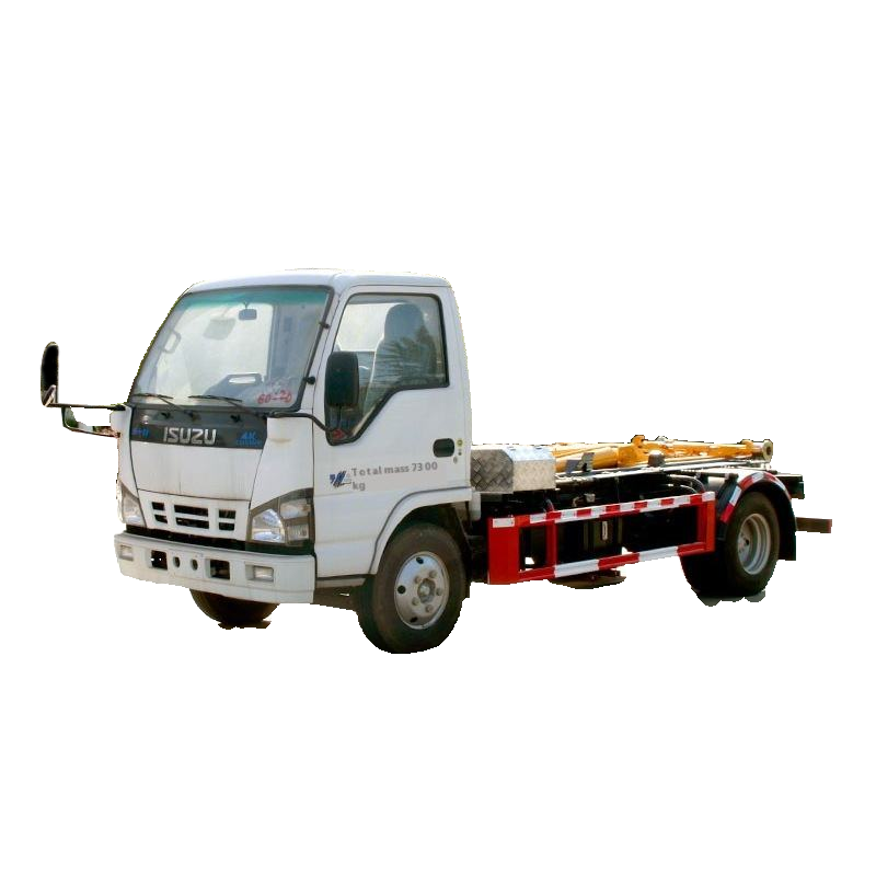 Isuzu 4x2 اليدوي هوك رفع شاحنة القمامة 5 مكعب الخلفي محمل التخليص الصرف الصحي البلدي مجهزة