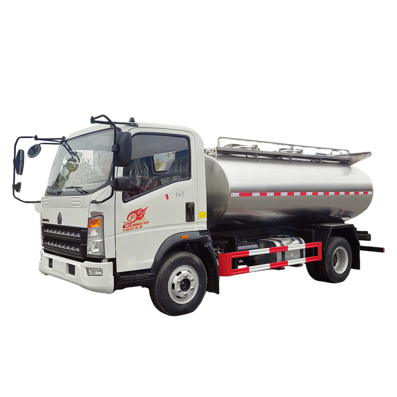 Sinotruk Howo 4X2 شاحنة الحليب 5000L شاحنة ناقلة الحليب 5m&sup3; بيرة الحليب الطازج وشاحنة نقل العصي