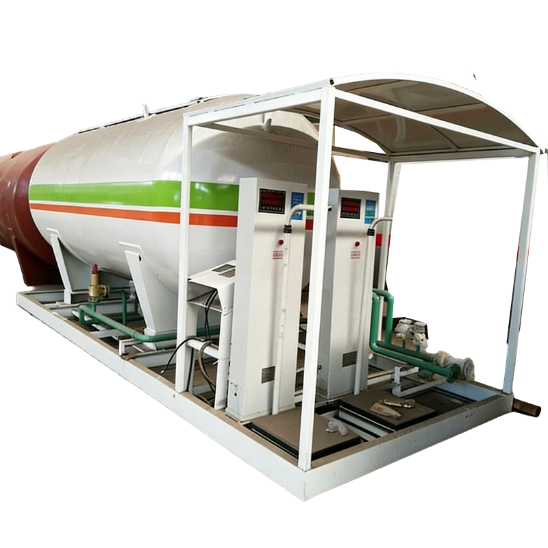 5Ton 10CBM اسطوانة ملء غاز LPG انزلاق محطة