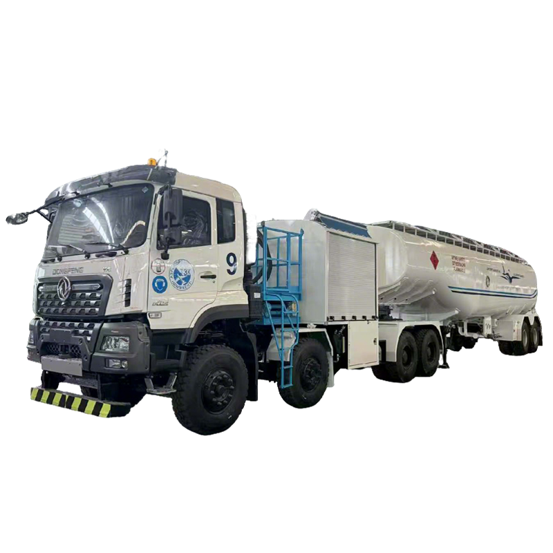 دونغفنغ تيانلونغ 60000L شبه مقطورة الطائرات شاحنة تجديد الوقود